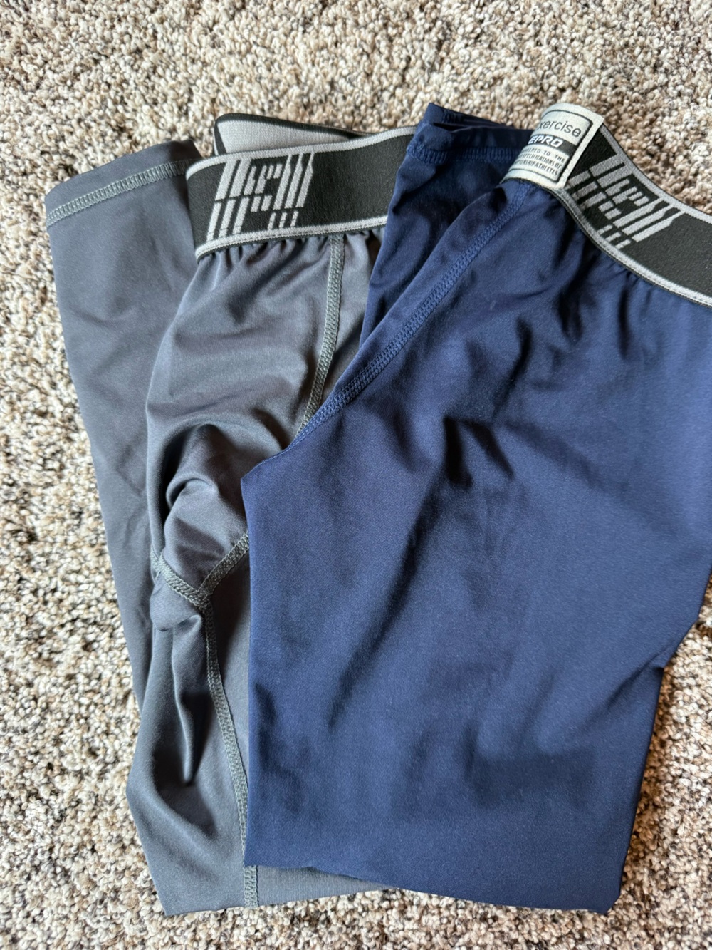 Kids Performance Leggings - Navy & Charcoal